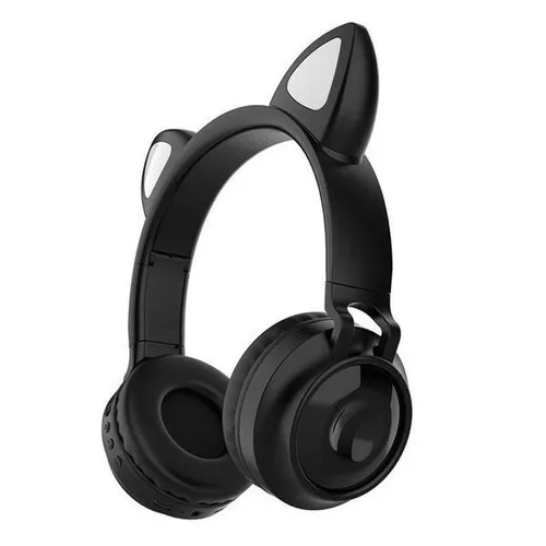 Fone De Ouvido Bluetooth Orelha De Gato Com Led Headfone Gatinho