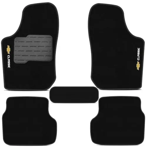 Tapete Carpete Preto Chevrolet Classic Personalizados c/ logo