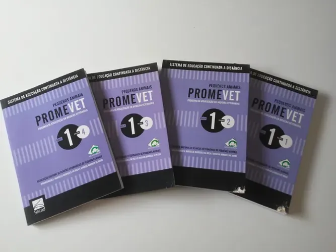 Livros SECAD - PROMEVET Pequenos Animais Ciclo 1 (4 vol.) - novos.