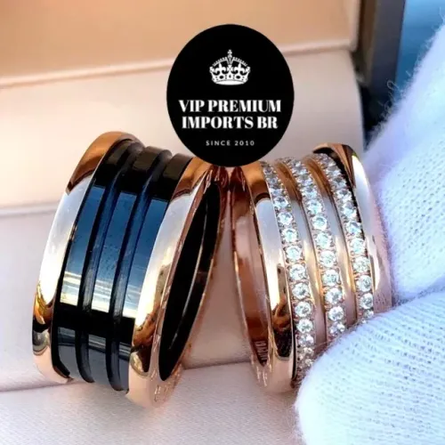 aliança anel bvlgari bulgari grossa 10mm
