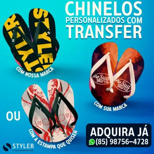 Chinelos Personalizados Com Transfer (Direto da Fábrica)