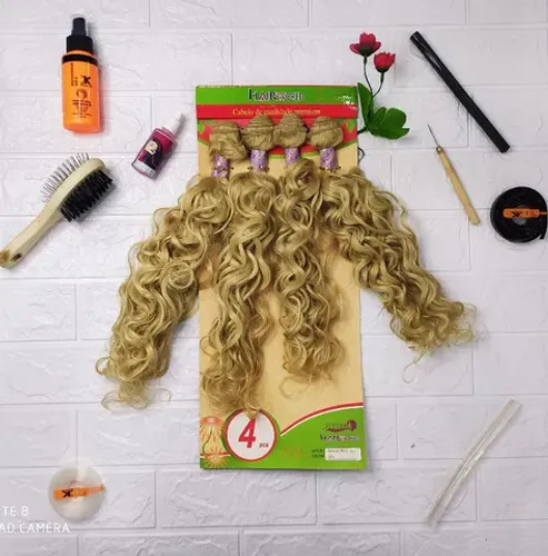 Cabelo Organico Anelado 55cm 230g 4pçs  Hair World - Cor (#24)