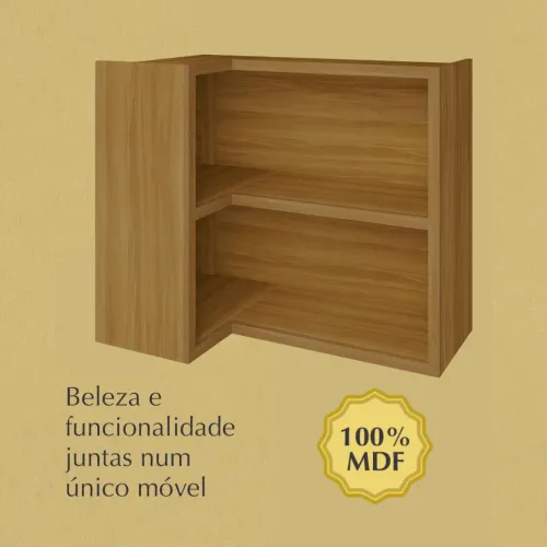 ARMÁRIO AÉREO DE CANTO BARONESA - 100% MDF