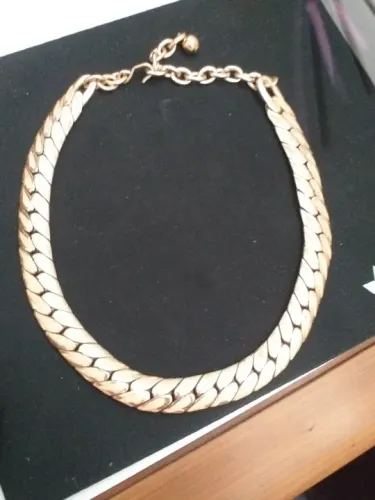Colar Gargantilha Vintage Dourado Design Italiano Semi Nova!!
