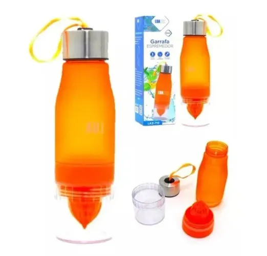 Garrafa Com Espremedor Esportiva 650ml luatek 