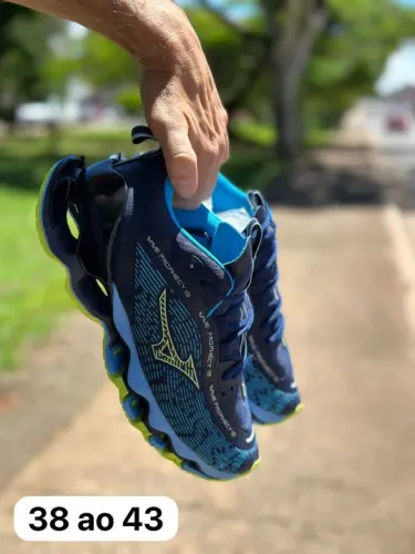 Tênis Mizuno Wave Prophecy 13 - Azul e Amarelo - 38 ao 43