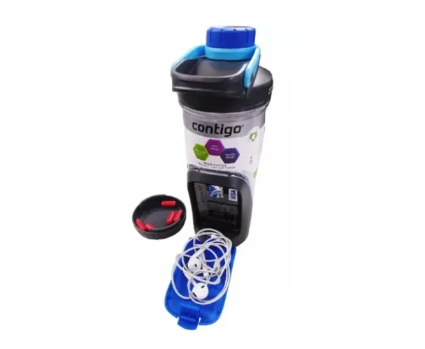 Garrafa Shake Contigo 709ML com Porta Objetos