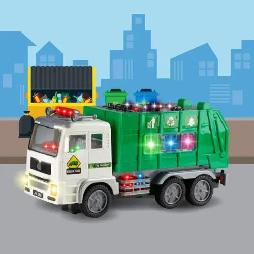 Caminhão De Lixo Coletor A Pilha Tk-ab3111 Toy-king