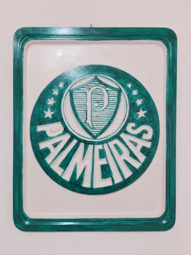 Quadro do Palmeiras em gesso 