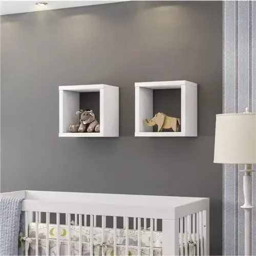 Kit 4 Nichos 30x30 Branco MDF branco