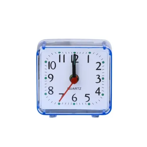 mini relogio de mesa despertador cn915 5cmx5cm transparente ou verde
