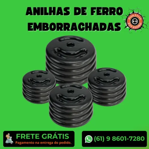 Anilhas de Ferro Emborrachada de 15Kg