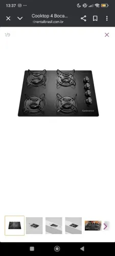 Cooktop continental novo lacrado