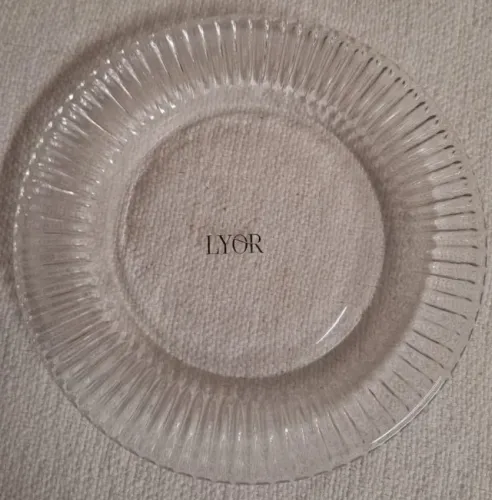 Prato de Sobremesa de Vidro Lyor