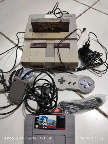 Super Nintendo Completo com Jogos