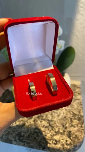 Ouro 18K, Alianças de 4mm, Teresina
