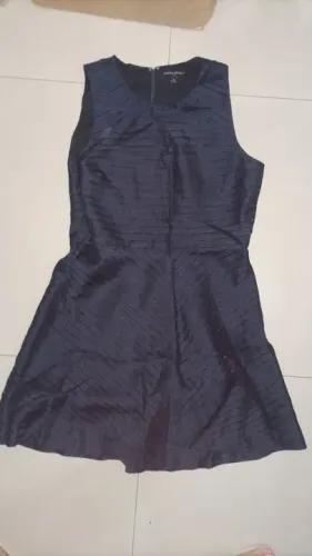 Vestido de festa azul marinho Banana Republic
