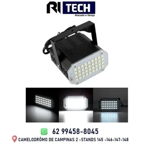 Strobo Com Sensor Ritmico 24 Leds Bivolt Festa Dj Iluminaçao