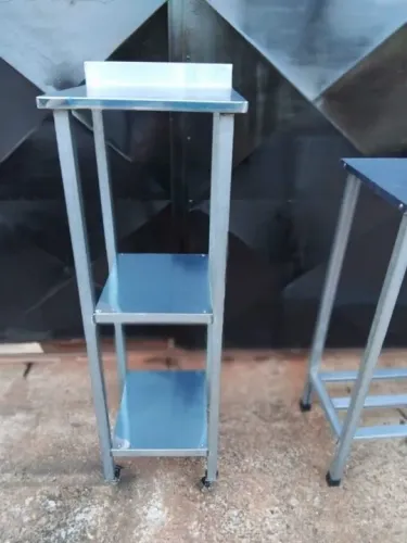 Carrinho auxiliar inox