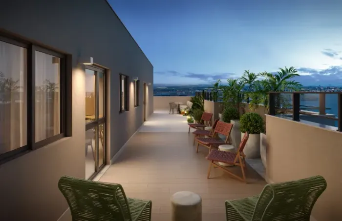 Novidade no Porto Maravilha - Double Studio com Vista Mar ( Dois Studios coligados ) 