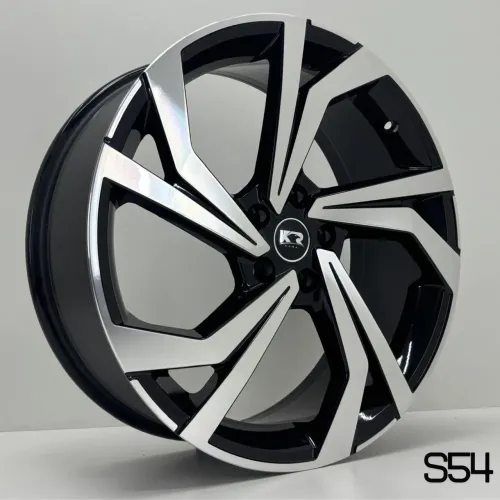 Rodas esportivas Krmai S54 preta com diamantado 5x100 novas