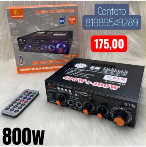 AMPLIFICADOR DE SOM 800W