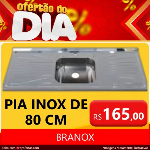 PIA INOX DE 80 CM = INOX = BRANOX DE INOX 80 CM 