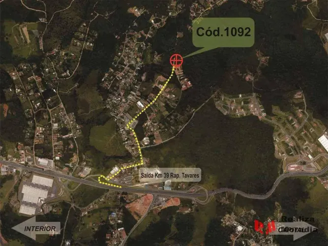 Terreno e 2 lotes: total de 2.092,72 m² - Aclive - Chácara Recanto Verde - Cotia