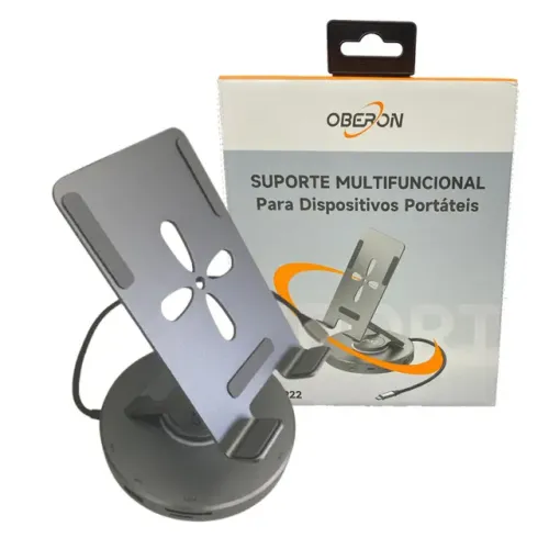 Suporte para Tablet e Celular c/ conexão Tipo C + HDMI + Micro SD + USB