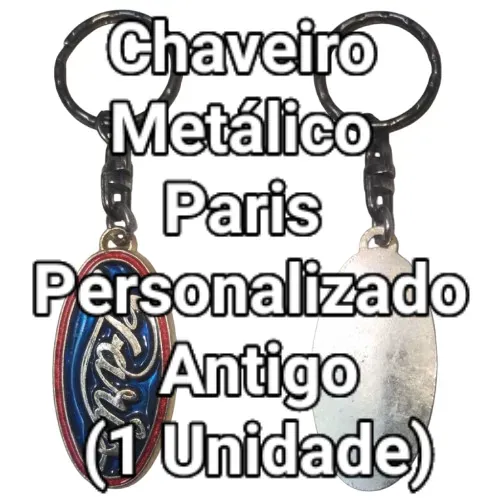 Chaveiro Colecionável Metálico Paris Antigo