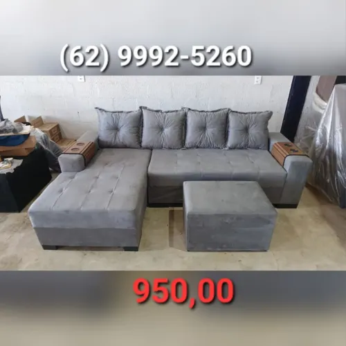 Sofá com chaise - novo ///