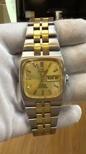 Relógio Omega constellation Day-Date aço e ouro