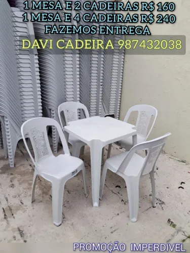 Mesas E Cadeiras xy w 4m Valentin de plástico | ENTREGO HJ HOJE IMEDIATO