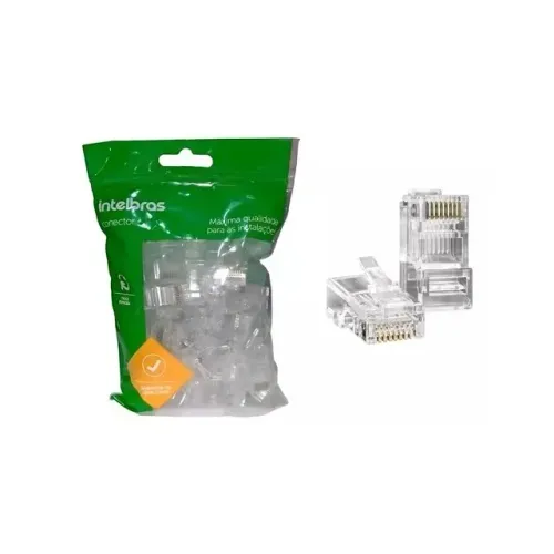 Conector RJ45 Cat6 Intelbras Macho Conex 1000 (50 Unidades) - WZetta