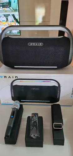 Caixa Caixinha De Som Bluetooth Potente Portati Led Rain R68