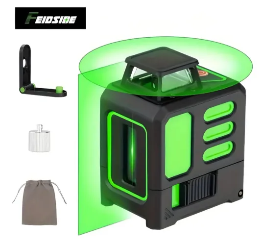 Nível Laser 5 Linhas com Suporte e Bolsa de Tecido