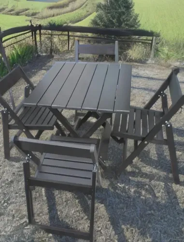 Conjunto Mesa Dobravel 70 X 65 Eucalipto