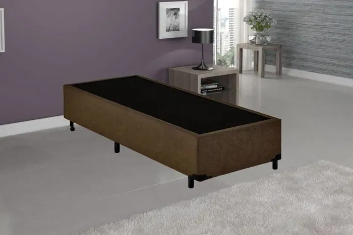 Base Box Solteiro em Tecido Suede - Conforto e Elegância!