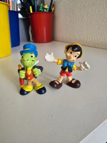 Bonecos Pinocchio e Grilo Falante - Disney