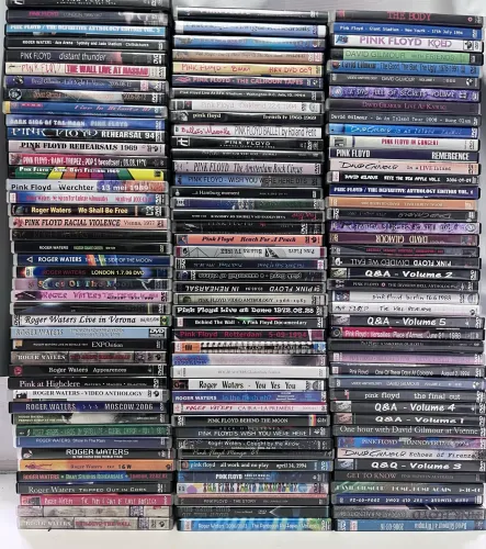Coleção de Roios DVDs Pink Floyd bootlegs