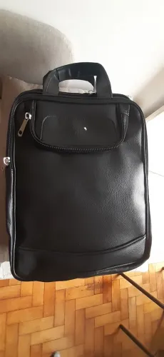 bolsa de couro unissex Mont Blanc