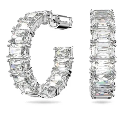 Brinco de argola swarovski novo