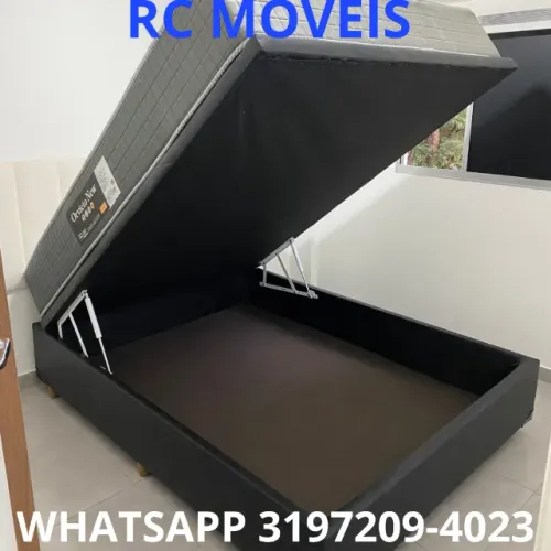 Cama Box Baú Casal Inteiriço 1.38x1.88 - Espaço e Durabilidade