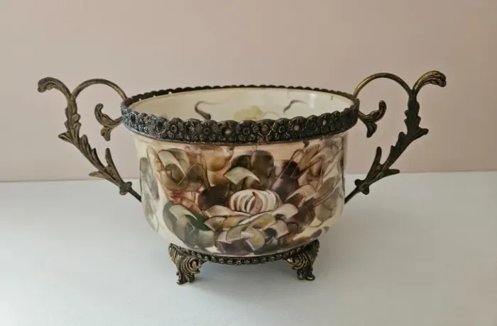 Cachepot - Porcelana pintada à mão