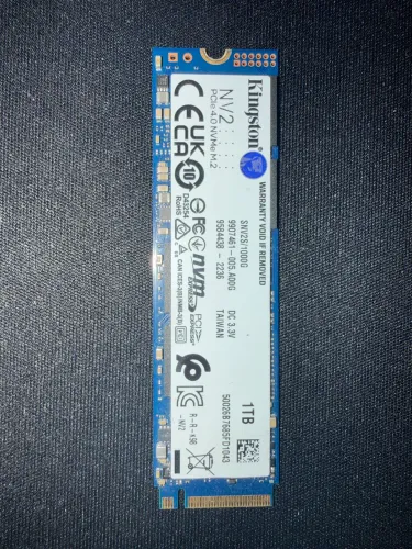 SSD Kingston 1TB NVME M.2 PCIe Leitura:3500MB/s e Gravação 2100MB/s