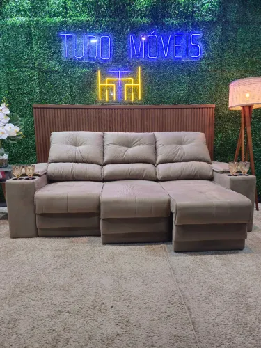 SOFA RETRÁTIL E RECLINAVEL 3 LUGARES