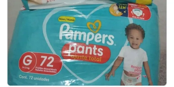 Fraldas Descartáveis Pampers pacote c 72 unidades