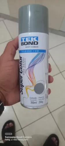 pp10 latinha de tinta spray nova na cor cinza 