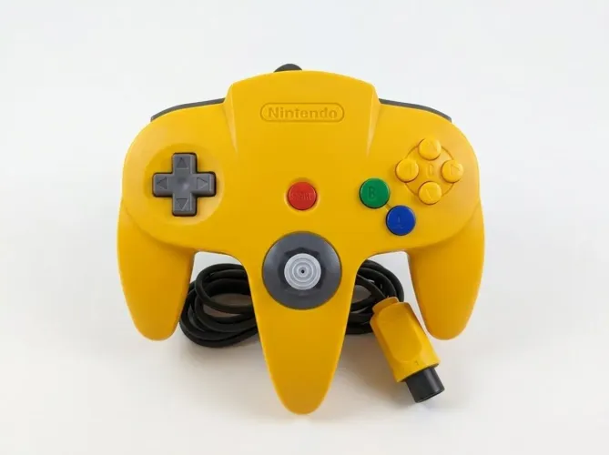 Controle Original Nintendo 64 N64 Amarelo - Analógico 100%