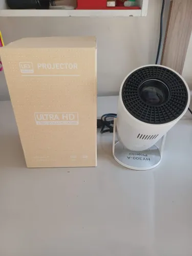 Mini Projetor HY300 Smart 4K Android Wi-Fi 5G